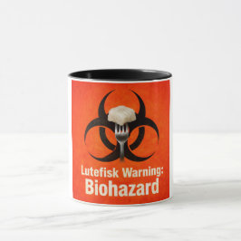 Lutefisk Waarschuwing: Biohazard – Grappig Scandin Mok