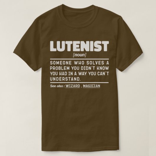 Lutenist zelfstandig naamwoord muziekinstrument li t-shirt (Design voorkant)