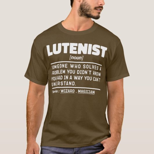 Lutenist zelfstandig naamwoord muziekinstrument li t-shirt (Voorkant)