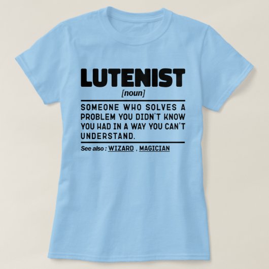 Lutenist zelfstandig naamwoord muziekinstrument li t-shirt (Design voorkant)