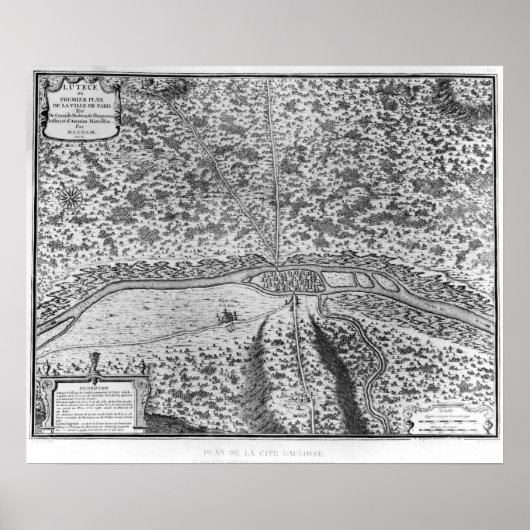 Lutetia of het eerste plan van Parijs Poster (Voorkant)