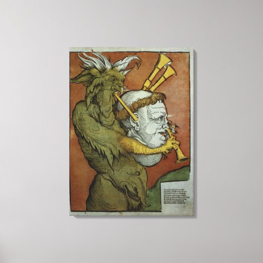 Luther als de duivelsdoedelzak, c.1535 canvas afdruk (Voorkant)