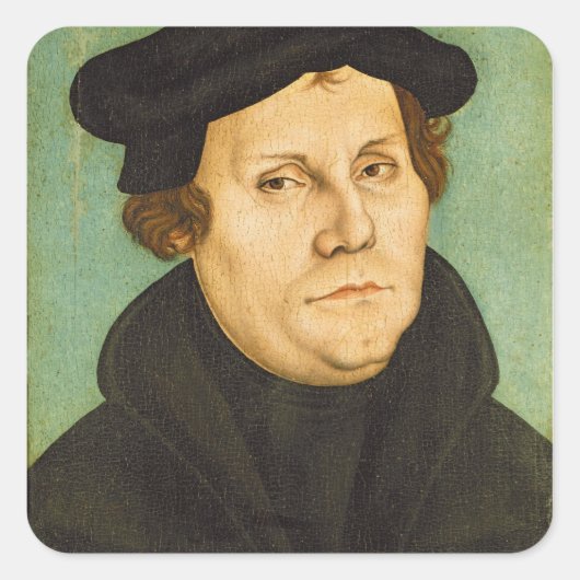 Luther als professor, 1529 vierkante sticker (Voorkant)