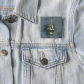 Luther Chalice Vierkante Button 5,1 Cm (In situ)