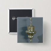 Luther Chalice Vierkante Button 5,1 Cm (Voorkant /achterkant)