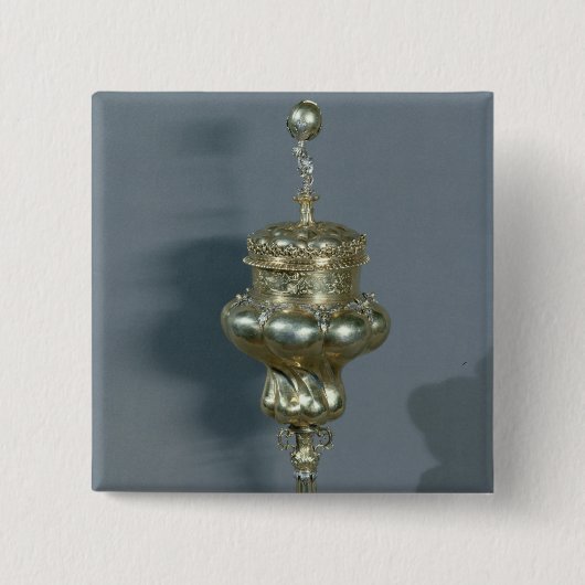 Luther Chalice Vierkante Button 5,1 Cm (Voorkant)