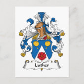 Luther Family Crest Briefkaart (Voorkant)