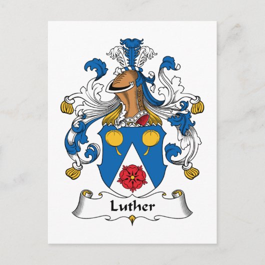Luther Family Crest Briefkaart (Voorkant)
