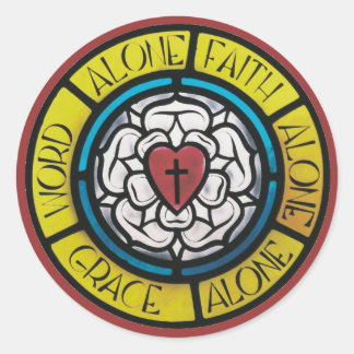 Luther Glas in lood Seal Ronde Sticker