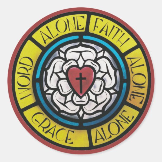 Luther Glas in lood Seal Ronde Sticker (Voorkant)