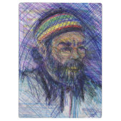 Luther Hampton Self Portrait Klembord (Achterkant)