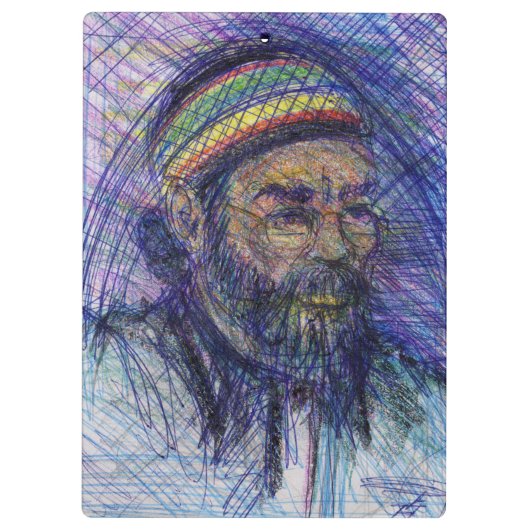 Luther Hampton Self Portrait Klembord (Achterkant)