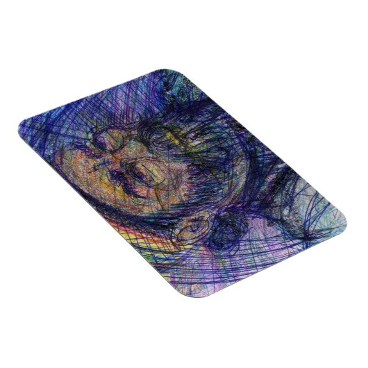 Luther Hampton Self Portrait Magneet (Rechterzijde)