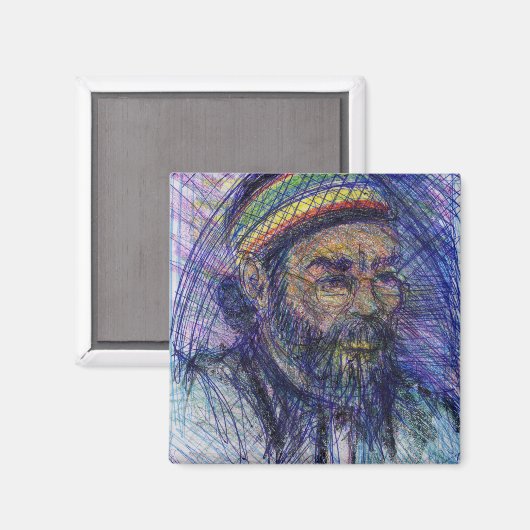 Luther Hampton Self Portrait Magneet (Voorkant / Achterkant)