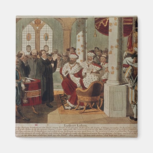 Luther in het Diet der Worms Magneet (Voorkant)