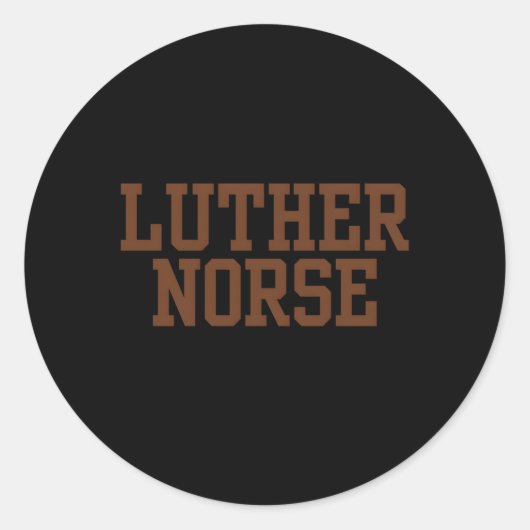 Luther Norse Seminarie Ronde Sticker (Voorkant)