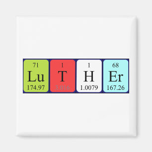 Luther periodiek table name magnet
