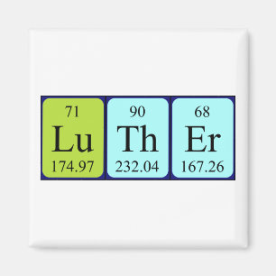 Luther periodiek table name magnet