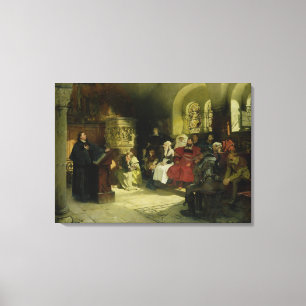Luther Preaches maakt gebruik van zijn Bijbelverta Canvas Afdruk