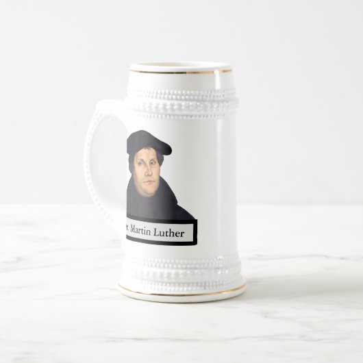 Luther Quote Beer Stein Bierpul (Voorkant links)