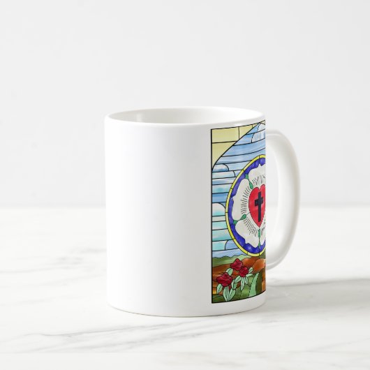 Luther Roos Glas in lood Koffie Mok (Voorkant rechts)