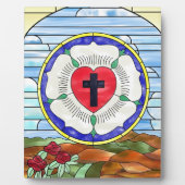 Luther Roos Glas in lood Venster Fotoplaat (Voorkant)