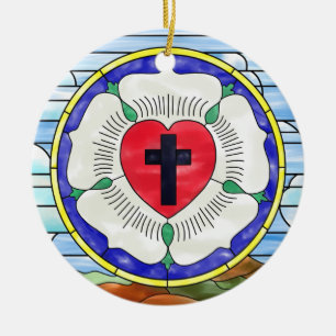 Luther Roos Glas in lood Venster Keramisch Ornament