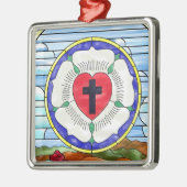 Luther Roos Glas in lood Venster Metalen Ornament (Links)