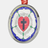 Luther Roos Glas in lood Venster Metalen Ornament (Links)