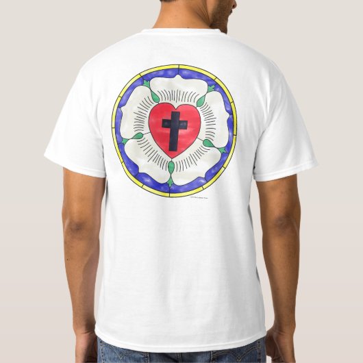 Luther Roos Glas in lood Venster T-shirt (Achterkant)