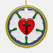 Luther Roos reliëf-look Keramisch Ornament (Achterkant)