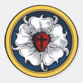 Luther-Roos Ronde Sticker (Voorkant)