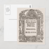Luther Wittemberg, 1532 Briefkaart (Voorkant / Achterkant)