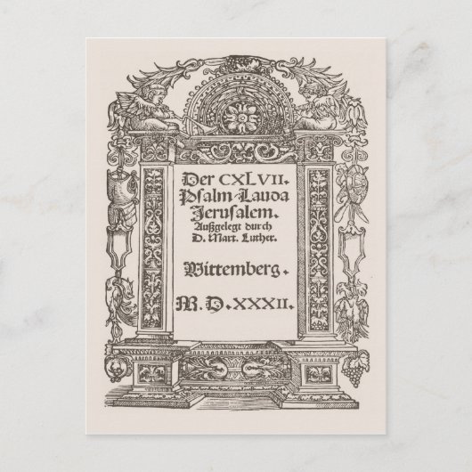 Luther Wittemberg, 1532 Briefkaart (Voorkant)