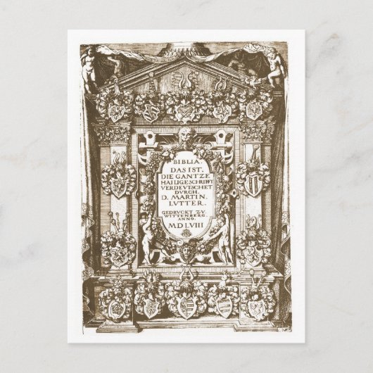 Luther Wittenberg 1558 Briefkaart (Voorkant)