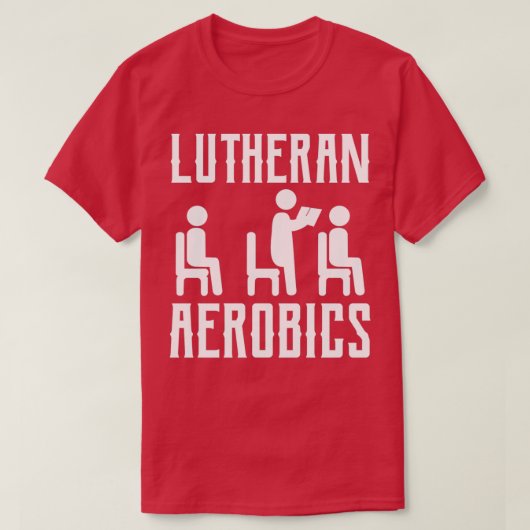 Lutheran Aerobics T-shirt (Design voorkant)
