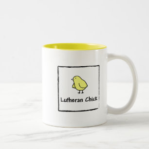 Lutheran Chick Tweekleurige Koffiemok