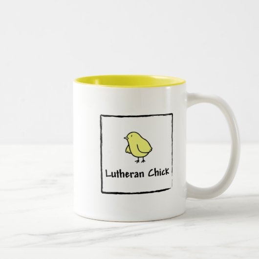 Lutheran Chick Tweekleurige Koffiemok (Rechts)