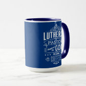 Lutheran-pastor, geïnspireerd door God en Koffie Mok (Voorkant rechts)