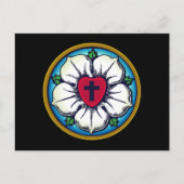 Lutheran Roos Briefkaart (Voorkant)