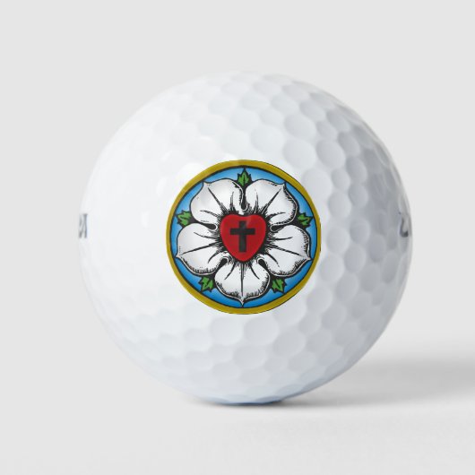 Lutheran Roos Golfballen (Voorkant)