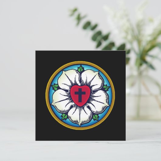 Lutheran Roos Kaart (Staand voorkant)