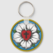 Lutheran Roos Sleutelhanger (Voorkant)