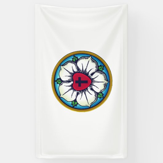 Lutheran Roos Spandoek (Verticaal)