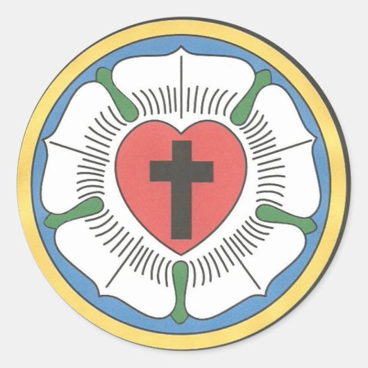 Lutheran Seal Ronde Sticker (Voorkant)