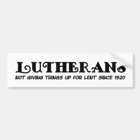 Lutheranen Bumpersticker (Voorkant)