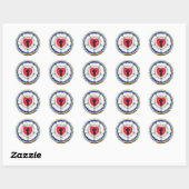 Lutherroos Gebrandschilderd Raam Ronde Sticker (Vel)