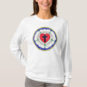 Lutherroos Gebrandschilderd Raam T-shirt