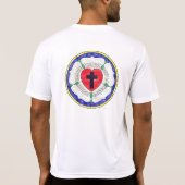 Lutherroos Gebrandschilderd Raam T-shirt (Achterkant)
