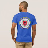 Lutherroos Gebrandschilderd Raam T-shirt (Achterkant volledig)